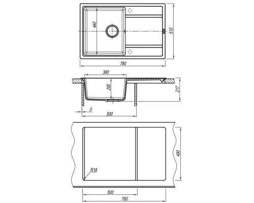 Кухонная мойка Florentina Lipsi капучино 20.270.C0780.306