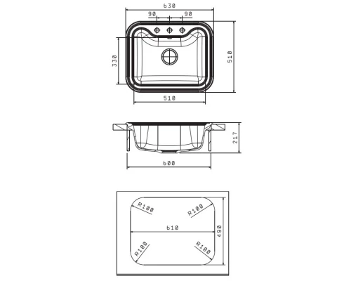 Кухонная мойка Florentina Krit мокко 20.110.D0630.303