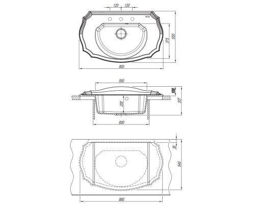 Кухонная мойка Florentina Emiliya капучино 20.340.D0900.306