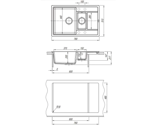 Кухонная мойка Florentina Lipsi капучино 20.250.D0780.306