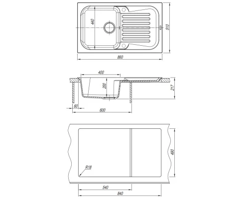 Кухонная мойка Florentina Arona капучино 20.225.D0860.306