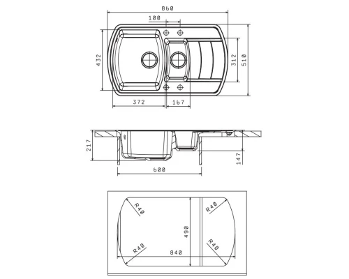 Кухонная мойка Florentina Nire капучино 20.205.D0860.306