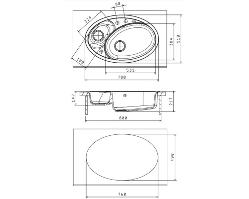 Кухонная мойка Florentina Selena коричневый 20.265.E0780.105