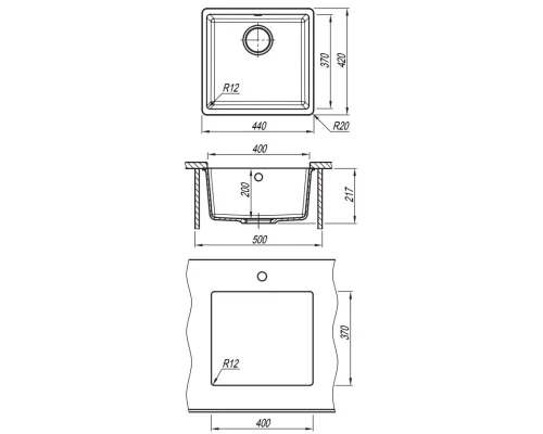 Кухонная мойка Florentina Vega мокко 22.315.C0400.303