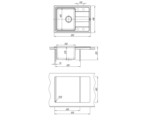 Кухонная мойка Florentina Combi песочный 21.390.B0650.107