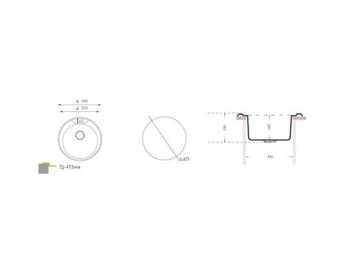 Кухонная мойка Florentina Profi декоративная сталь FO.490.B.10.D.08