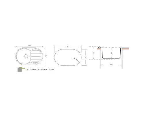 Кухонная мойка Florentina Gloriya полированная сталь GL.780.500.B.10.P.08