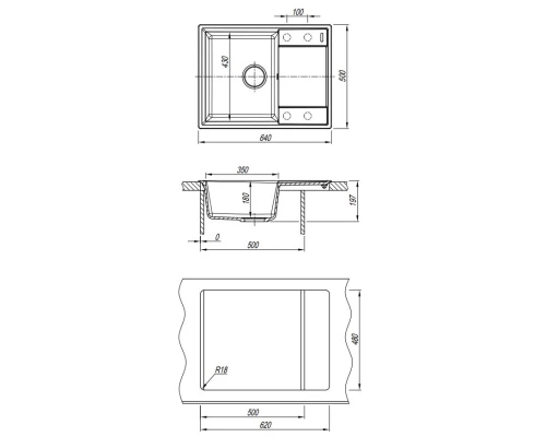 Кухонная мойка Flortek Консул бежевый 23.020.C0640.104