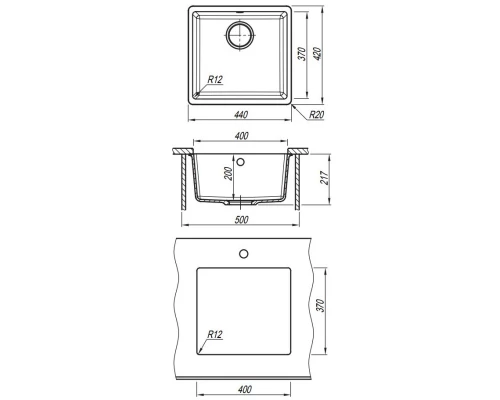 Кухонная мойка Flortek Ринг мокко 24.050.C0400.303
