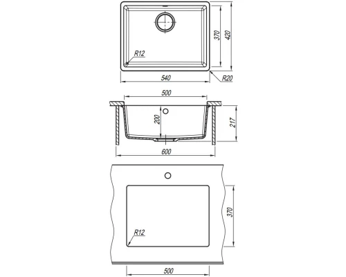 Кухонная мойка Flortek Ринг капучино 24.050.D0500.306