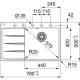Кухонная мойка Fragranit Franke Centro CNG 611/211-78 TL серый камень 114.0639.723