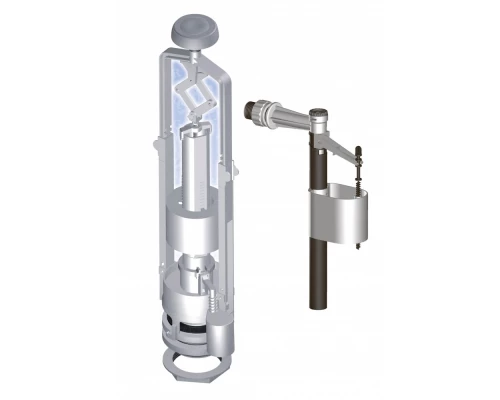 Арматура д/бачка с бок. под. 3/8+(1/2пер.) (Чехия)  ГАНЗЕР  (25/1шт)