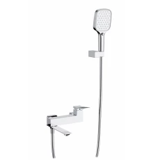 Смесители для ванны и душа из латуни с лейкой и шлангом Ganzer GZ05132 хром