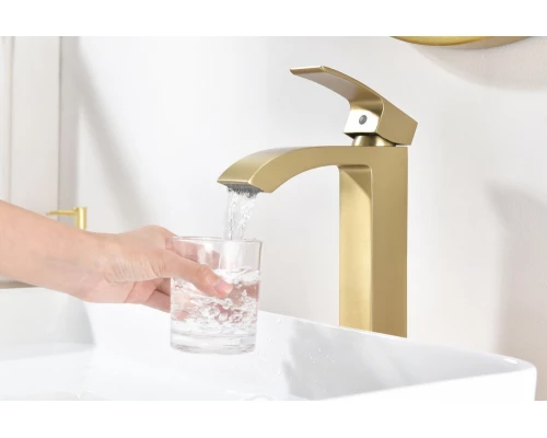 44112-S Смеситель од. для раковины-чаши (Мат. Золото) GANZER (10/1шт)