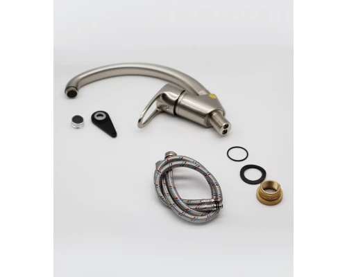 10021-G  Смеситель (САТИН) для кухни "GANZER"  (10/1шт)