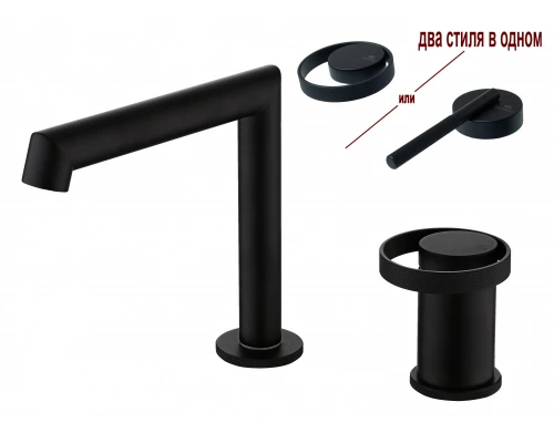 Смеситель  на борт раковины 2 отверстия от бренда Ganzer  GZ19114-C черный