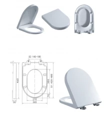 Крышка для унитаза с микролифтом д.460мм*ш.365мм GZ19003 от бренда Ganzer цвет белый