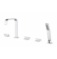 Встраиваемый смеситель на борт ванны 5 отверстий Ganzer из латуни GZ01133 хром