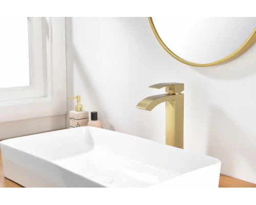 44112-S Смеситель од. для раковины-чаши (Мат. Золото) GANZER (10/1шт)