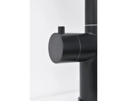 16036-C Смес. од. для кухни с ВЫД. лейкой и подк. ФИЛЬТ. (ЧЕРНЫЙ)  GANZER (10/1шт)