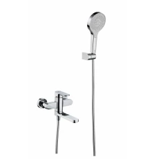 Смеситель для ванны и душа с коротким изливом от бренда Ganzer из латуни GZ06132 хром