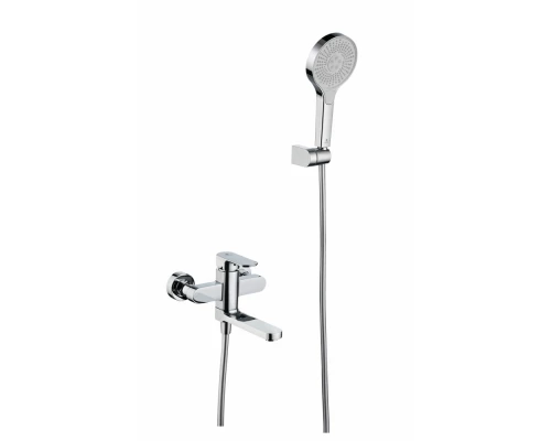 Смеситель для ванны и душа с коротким изливом от бренда Ganzer из латуни GZ06132 хром