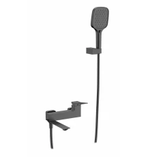 Смесители для ванны и душа из латуни с лейкой и шлангом Ganzer GZ05132-Q графит