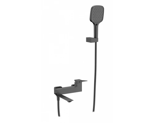 Смесители для ванны и душа из латуни с лейкой и шлангом Ganzer GZ05132-Q графит