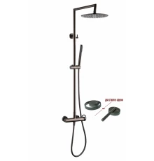 Душевая система с тропическим душем без излива Ganzer GZ19160-Q графит