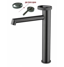 Смеситель однорычажный для раковины-чаши от бренда Ganzer  GZ19112-Q графит