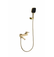 Смесители для ванны и душа из латуни с лейкой и шлангом Ganzer GZ05132-S матовое золото