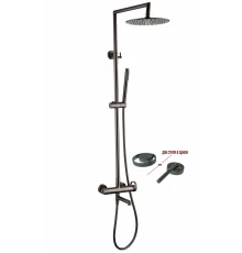 Душевая система с тропическим душем из латуни Ganzer GZ19162-Q графит