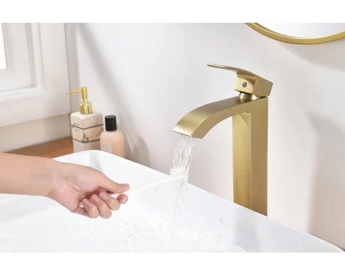 44112-S Смеситель од. для раковины-чаши (Мат. Золото) GANZER (10/1шт)