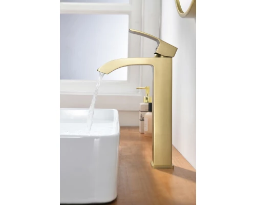 44112-S Смеситель од. для раковины-чаши (Мат. Золото) GANZER (10/1шт)