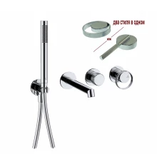 Встраиваемый смеситель для ванны скрытого монтажа от бренда Ganzer из латуни GZ19134 хром