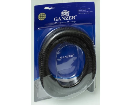 Шланг для выдвижной лейки 200см 1/2 ВР - 3/8 НР Ganzer GZ81200-C цвет черный