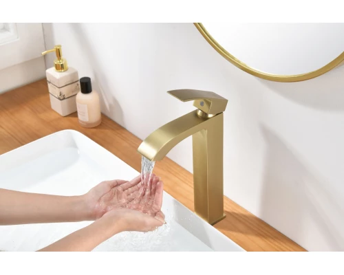 44112-S Смеситель од. для раковины-чаши (Мат. Золото) GANZER (10/1шт)