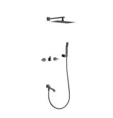 Встраиваемая душевая система 3-я функциями Ganzer GZ01165-Q графит