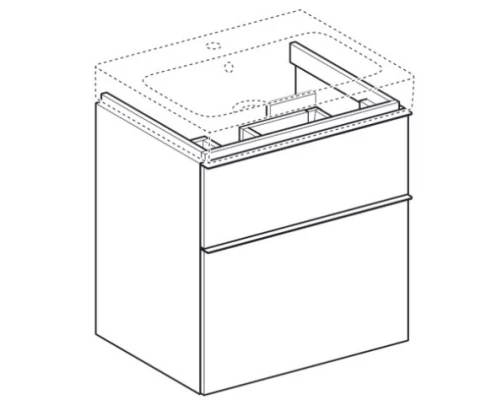 Тумба белый глянец 59,5 см Geberit iCon 840360000
