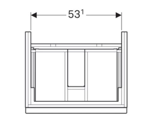 Тумба белый глянец 59,5 см Geberit iCon 840360000