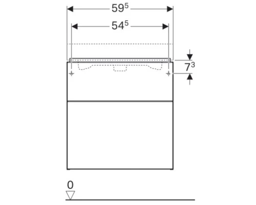 Тумба белый глянец 59,5 см Geberit iCon 840360000