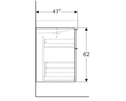 Тумба белый глянец 59,5 см Geberit iCon 840360000