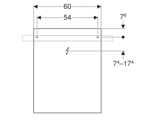 Зеркало 60x75 см Geberit iCon 840760000