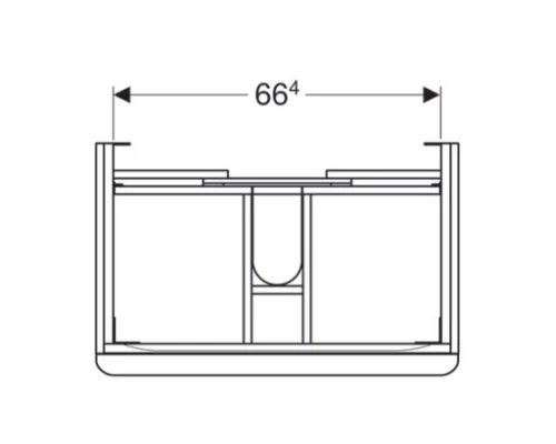 Тумба под раковину Geberit Smyle Square 73x61 500.353.00.1 белый