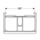 Тумба под раковину Geberit Smyle Square 73x61 500.353.00.1 белый