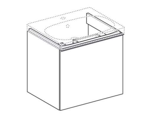 Тумба белый глянец 59,5 см Geberit Acanto 500.609.01.2