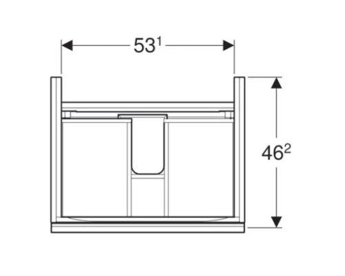 Тумба белый глянец 59,5 см Geberit Acanto 500.609.01.2