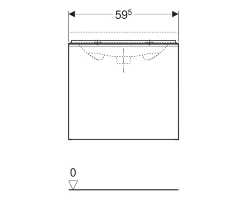 Тумба белый глянец 59,5 см Geberit Acanto 500.609.01.2
