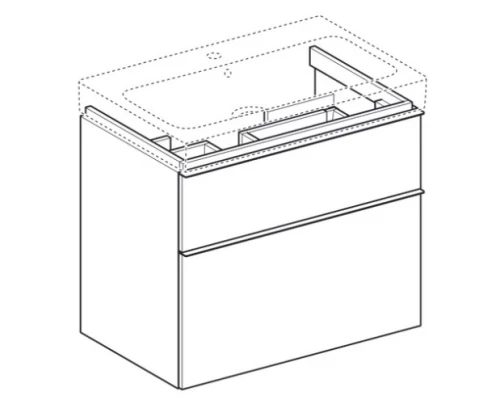 Тумба белый глянец 74 см Geberit iCon 840375000