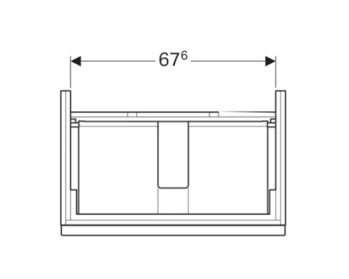 Тумба белый глянец 74 см Geberit iCon 840375000